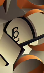 a stylized clock with the number 5 being displayed