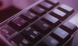 closeup of the keys on a colorful keyboard