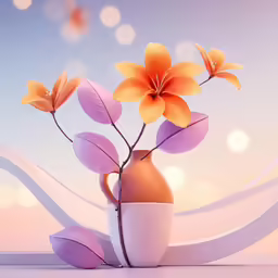 there is a vase with flowers in it on the table