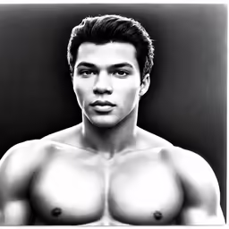 a male model without any underwear posing for the camera