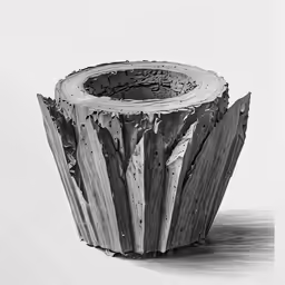 a wood piece sitting on top of a floor