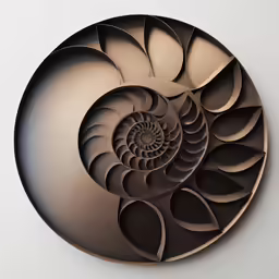 a circular shaped metal object with many patterns