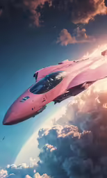 a jet flying through the sky in a cloud filled atmosphere