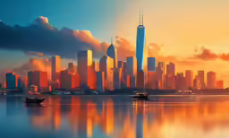 a large city with a lot of tall buildings
