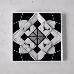 a picture of something on the wall and it looks like a work in black and white