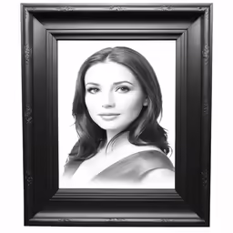 an artistic black and white photo frame
