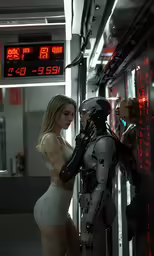 a woman standing in a room wearing a white bodysuit