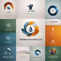 the various logos and shapes of various brands,the logos for different brands on a white and green background