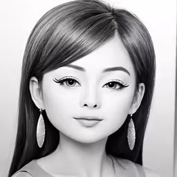 the young woman is posed in her picture