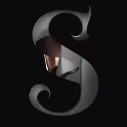 a stylized type with a woman and a man