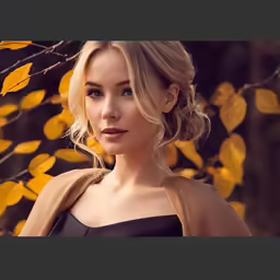 an image of a beautiful woman wearing a coat