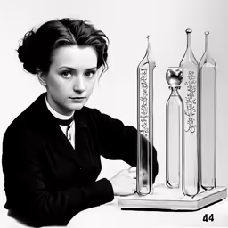 the girl is holding three antique bottles in her hand