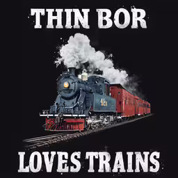 the train that says, this is an image with a black background,the train is riding down the track with steam coming from it