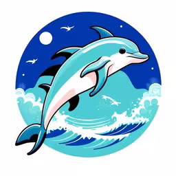 a dolphin jumping out of the water,a dolphin jumping through the air over water