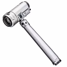 an electric handheld camera on a white background