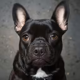 a black dog is standing up looking up at something