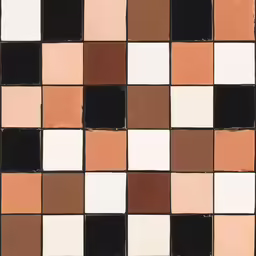 a large number of different color squares on a black background