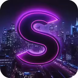 the s is for streetlight lit up in the night