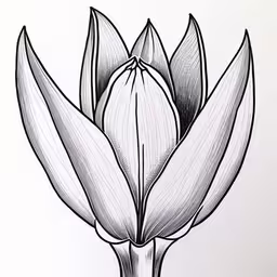 the back side of a drawing of a flower,a drawing of a flower on a white paper