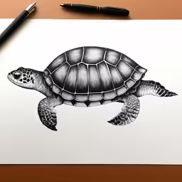 an illustration of a turtle with a white background