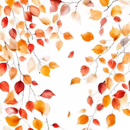a painting of a branch with many leaves