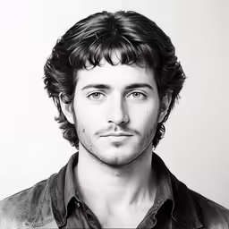 a black and white photo of a man