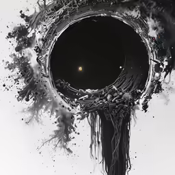 an illustration of a large object in the night