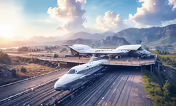 two large white planes sitting next to each other