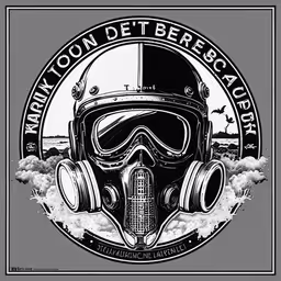 the air force pilot t - shirt with headphones,a gas mask that says union, the black cat