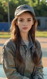 a young woman is posing for the camera