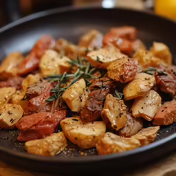 a bunch of food is on top of a pan
