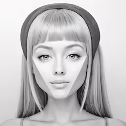 a person with long blonde hair and a hat