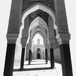 the view from below looking into a courtyard