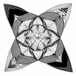 a star that looks like a flower with leaves