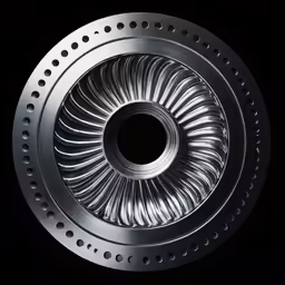 an abstract circular design made with stainless