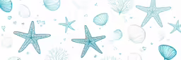 several different sea stars on the wall