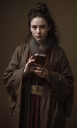 a beautiful young woman holding a glass of wine