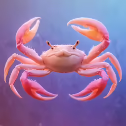 a crab with a long legs under water