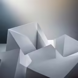 an abstract greyscape photograph of white shapes