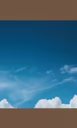 the airplane is flying high in the sky