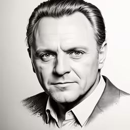 a black and white photo of a man