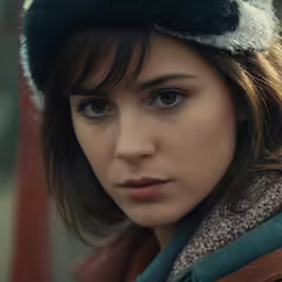 the woman is wearing a hat with a large bow