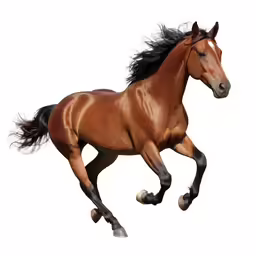 an image of a running horse on white