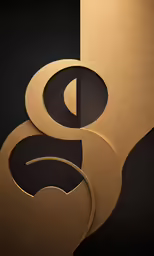 abstract gold paper design with black background