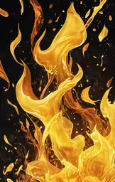there is a picture of flames on a black background