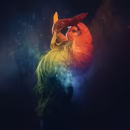 an artistic photo of a person reaching for the same object