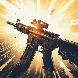 an image of a modern gun that can be used as a weapon