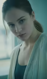 an attractive young woman looking at the camera