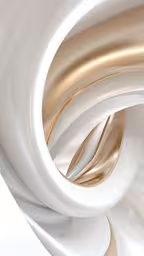a close up of a white and gold object,there is a white and gold decoration made of paper