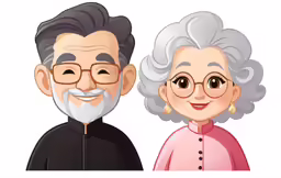 two elderly people, one man and the woman